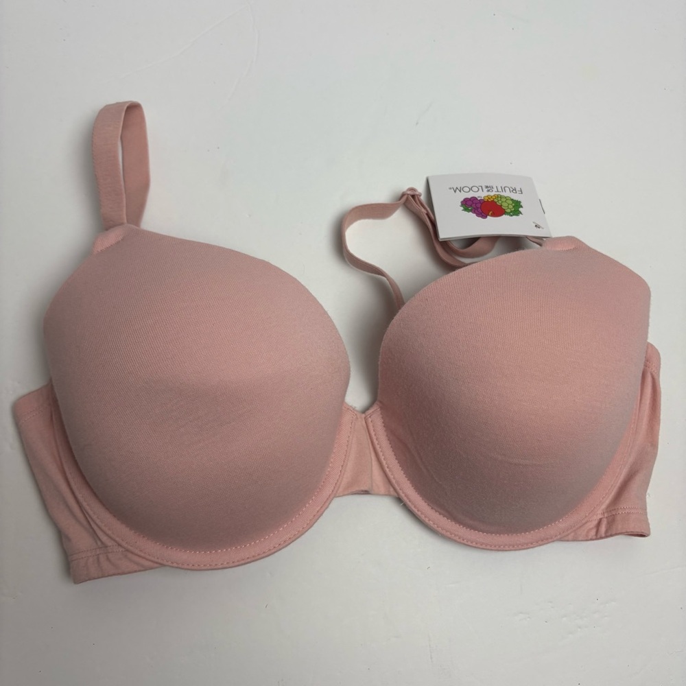 Fruit of the Loom Smooth Cotton T-shirt Bra NWT 38C 97431